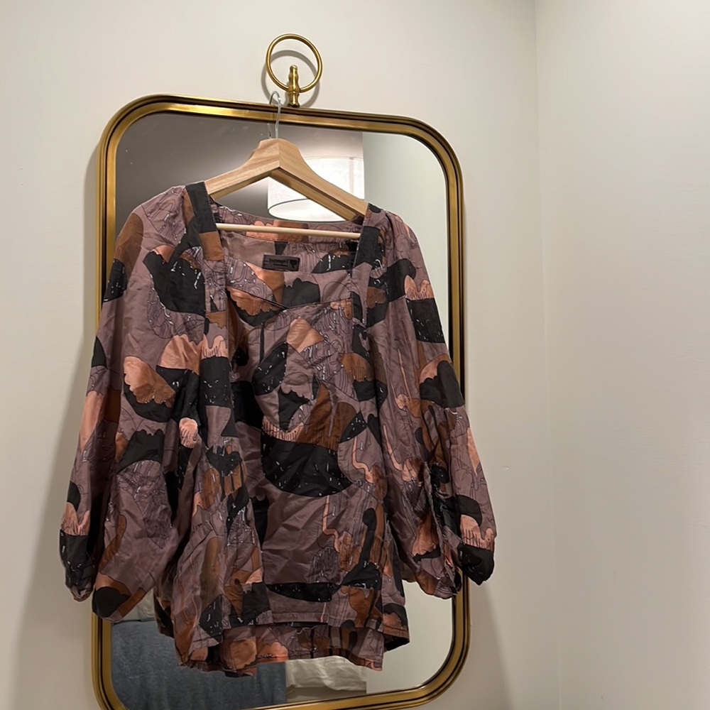 Square Neck Peasant Top